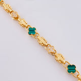 Pulso Rústico Jardín Trébol 24.5 g / 8 1/2 in / 7 mm Oro Amarillo 18K