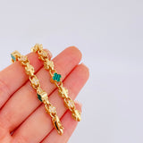 Pulso Rústico Jardín Trébol 24.5 g / 8 1/2 in / 7 mm Oro Amarillo 18K