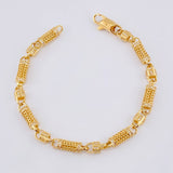 Pulso Rústico Malla Cilíndrica 20 g / 8 1/4 in / 5,7 mm Oro Amarillo 18K