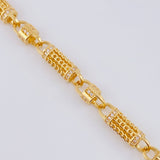 Pulso Rústico Malla Cilíndrica 20 g / 8 1/4 in / 5,7 mm Oro Amarillo 18K