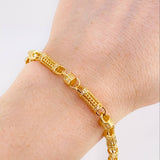 Pulso Rústico Malla Cilíndrica 20 g / 8 1/4 in / 5,7 mm Oro Amarillo 18K