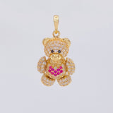 Dije Oso Articulado Corazón 4.55 g / 1 in Oro Amarillo 18K