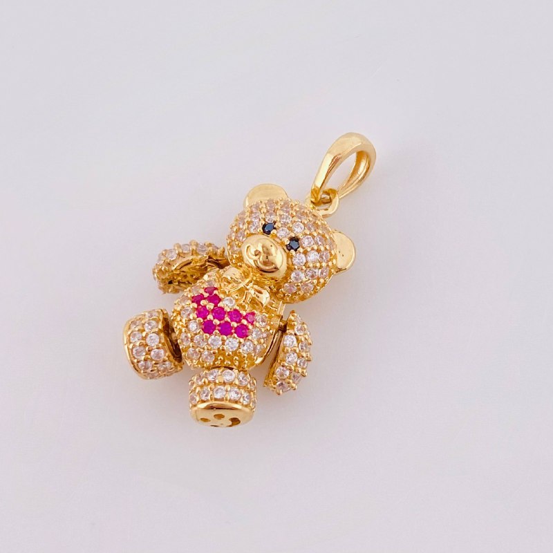 Dije Oso Articulado Corazón 4.55 g / 1 in Oro Amarillo 18K