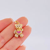 Dije Oso Articulado Corazón 4.4 g / 1 in Oro Amarillo 18K
