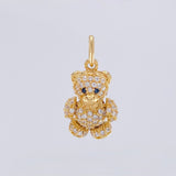 Dije Oso Articulado 2.6 g / 3/4 in Oro Amarillo 18K