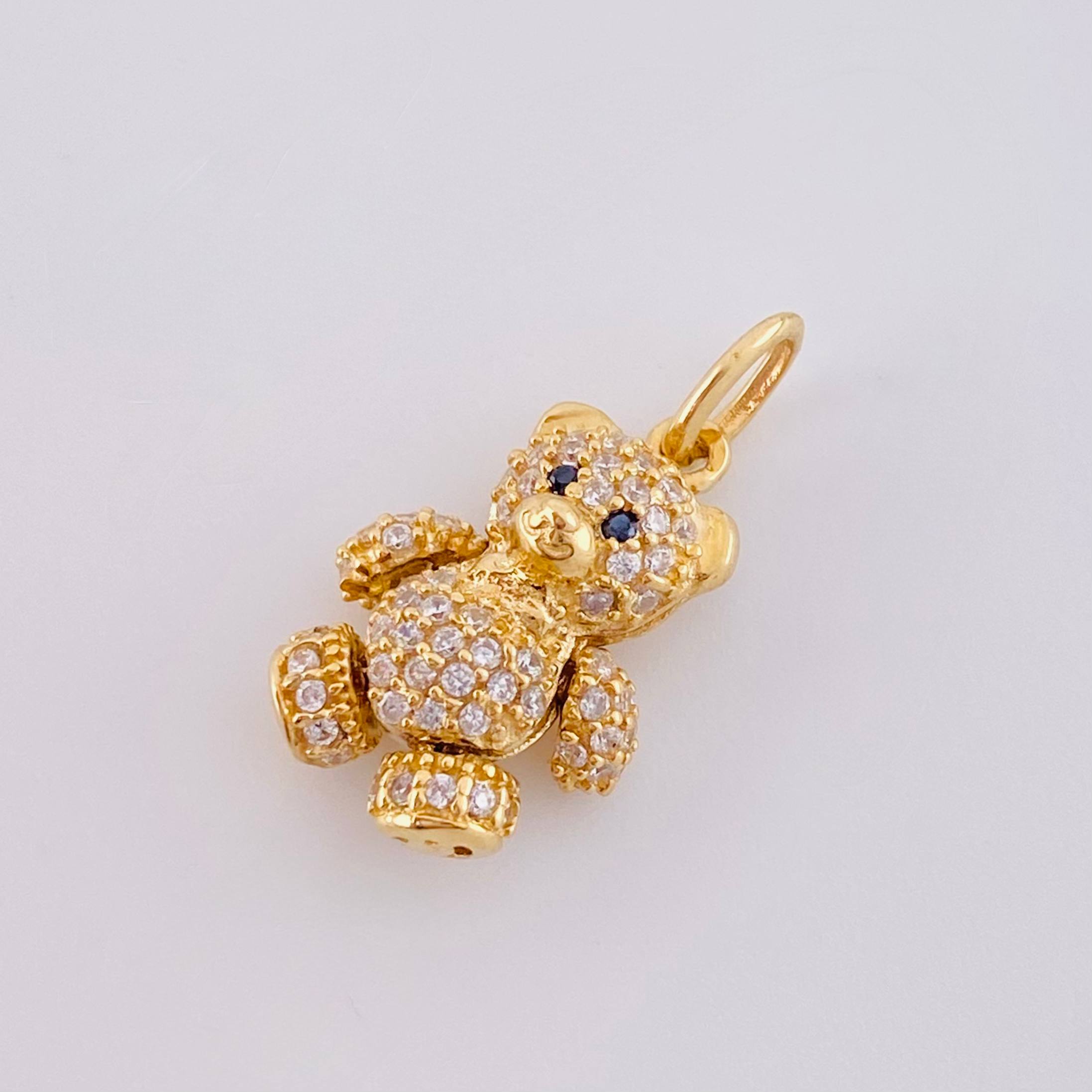 Dije Oso Articulado 2.6 g / 3/4 in Oro Amarillo 18K
