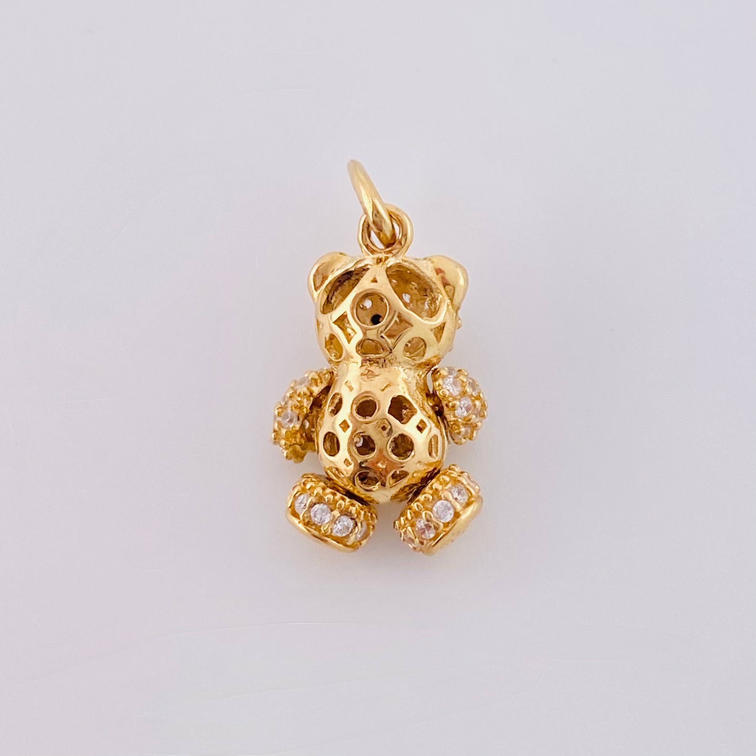 Dije Oso Articulado 2.6 g / 3/4 in Oro Amarillo 18K