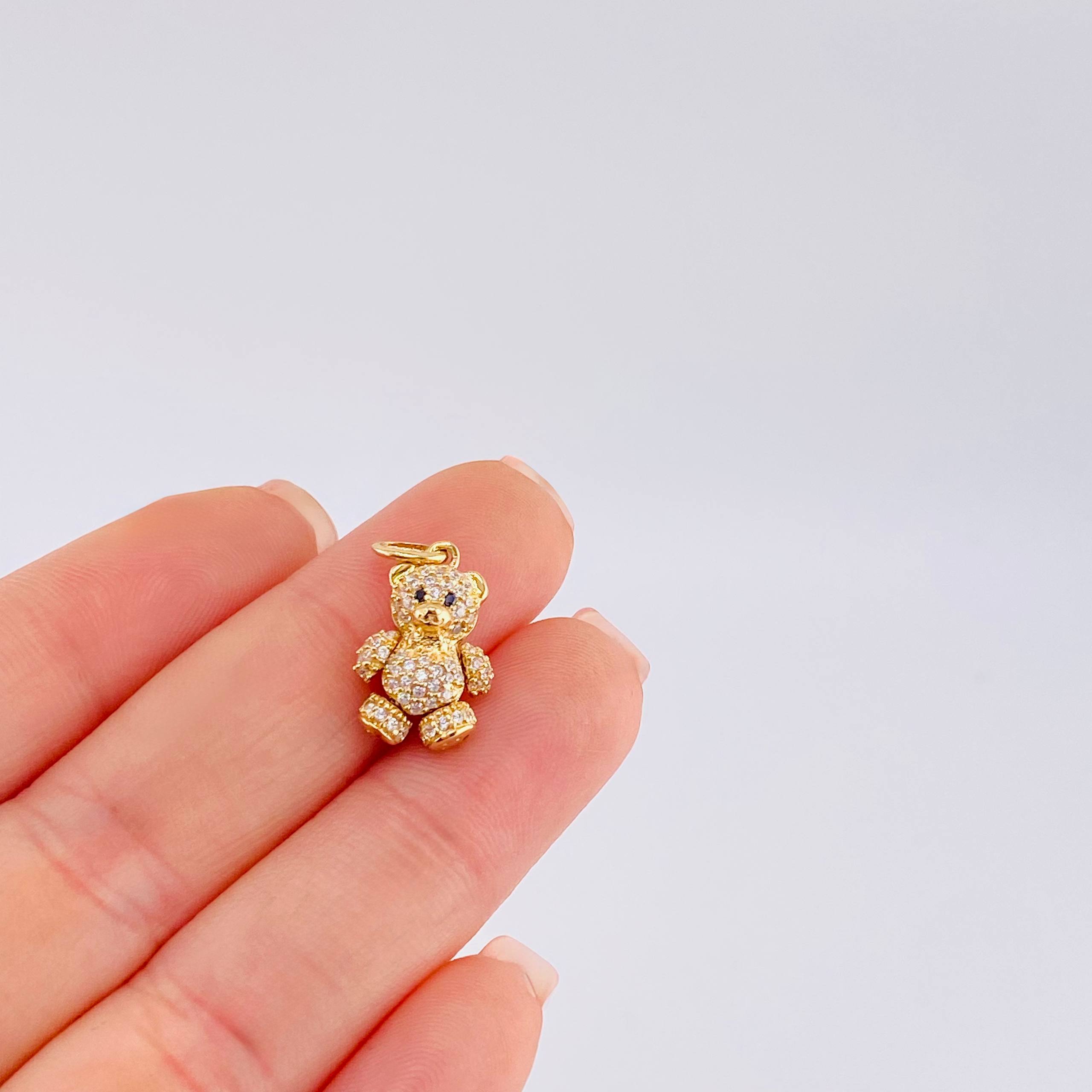 Dije Oso Articulado 2.6 g / 3/4 in Oro Amarillo 18K