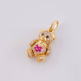 Dije Oso Articulado Corazón 2.55 g / 3/4 in Oro Amarillo 18K