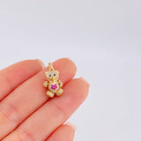 Dije Oso Articulado Corazón 2.65 g / 3/4 in Oro Amarillo 18K