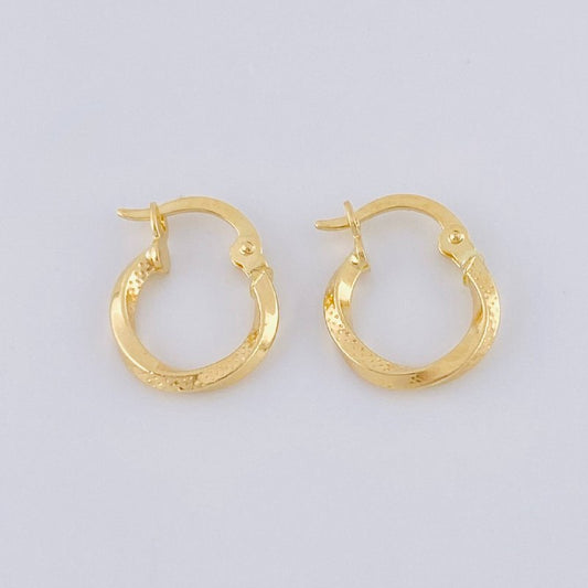 Candongas Asby 0.9 g / 1/2 in Oro Amarillo 18K