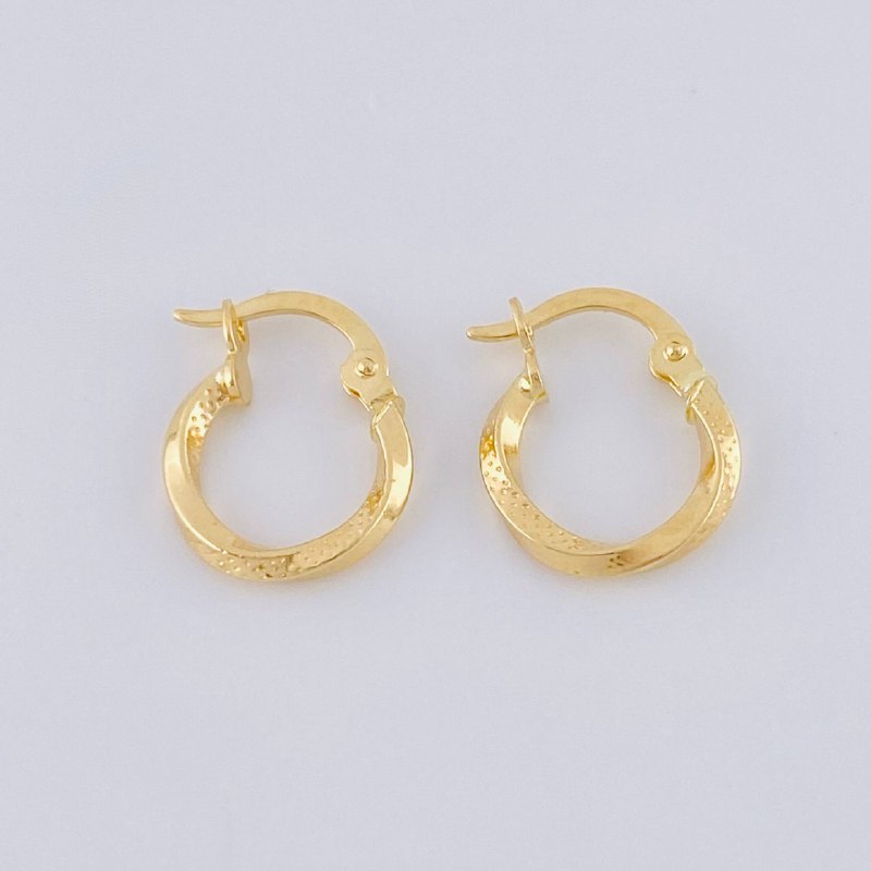 Candongas Asby 0.9 g / 1/2 in Oro Amarillo 18K