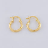 Candongas Asby 0.85 g / 1/2 in Oro Amarillo 18K