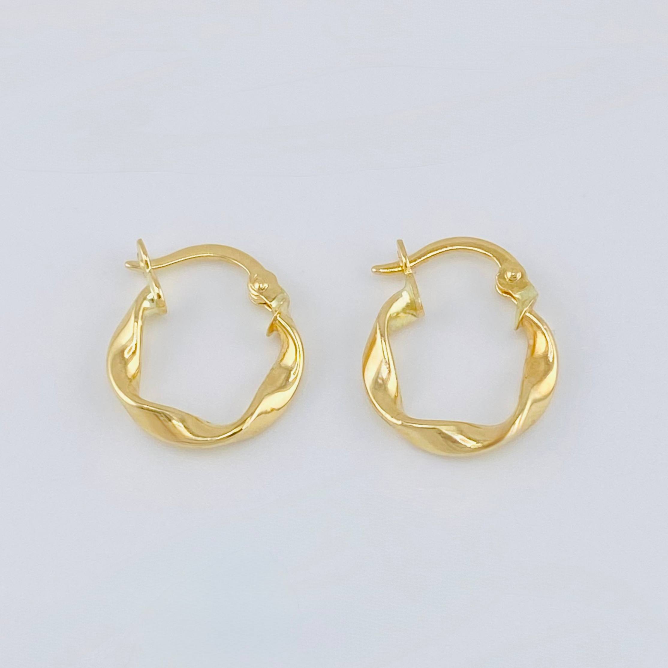 Candongas Melcocha 1 g / 3/4 in Oro Amarillo 18K