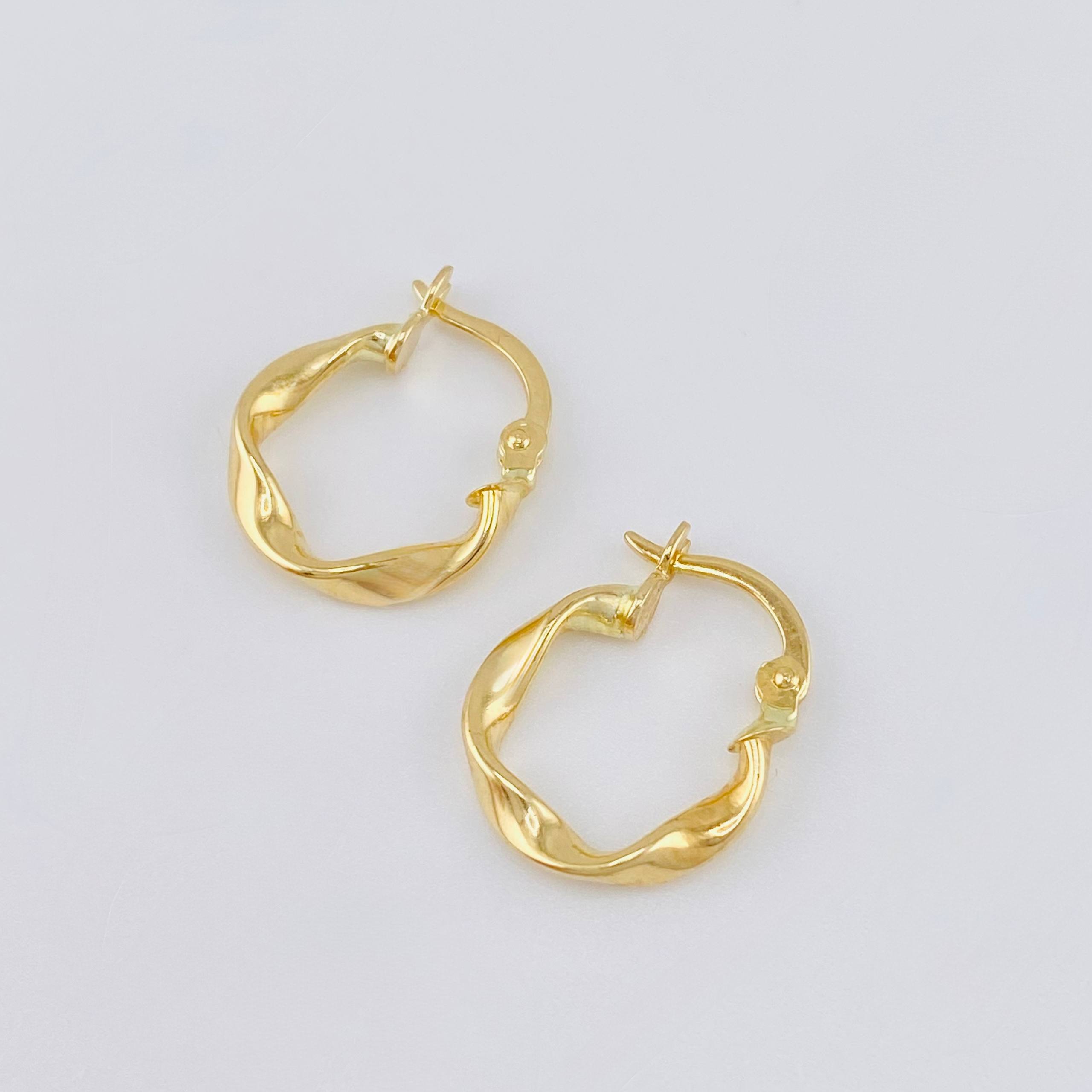 Candongas Melcocha 0.95 g / 3/4 in Oro Amarillo 18K