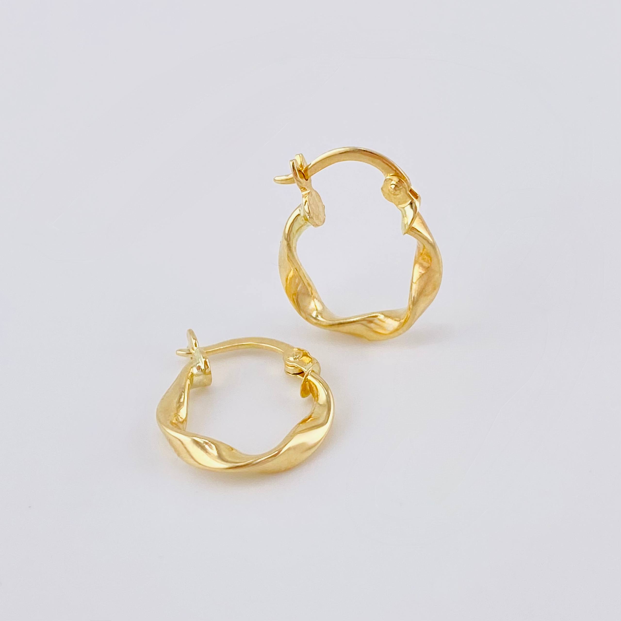 Candongas Melcocha 1 g / 3/4 in Oro Amarillo 18K