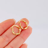 Candongas Melcocha 1 g / 3/4 in Oro Amarillo 18K