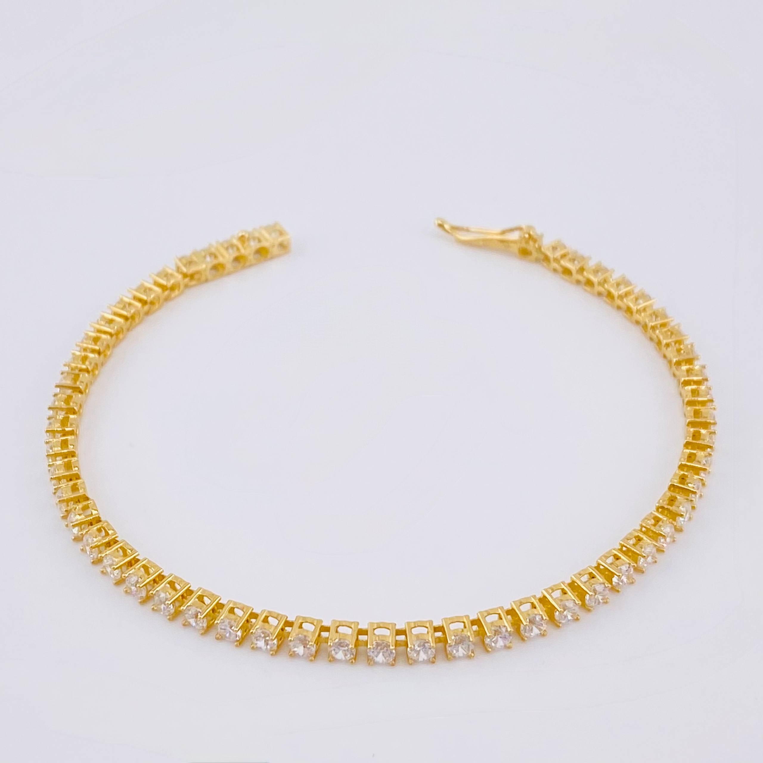 Tennis Bracelet 5.25 g / 7 3/4 in / 2.15 mm 18K Yellow Gold