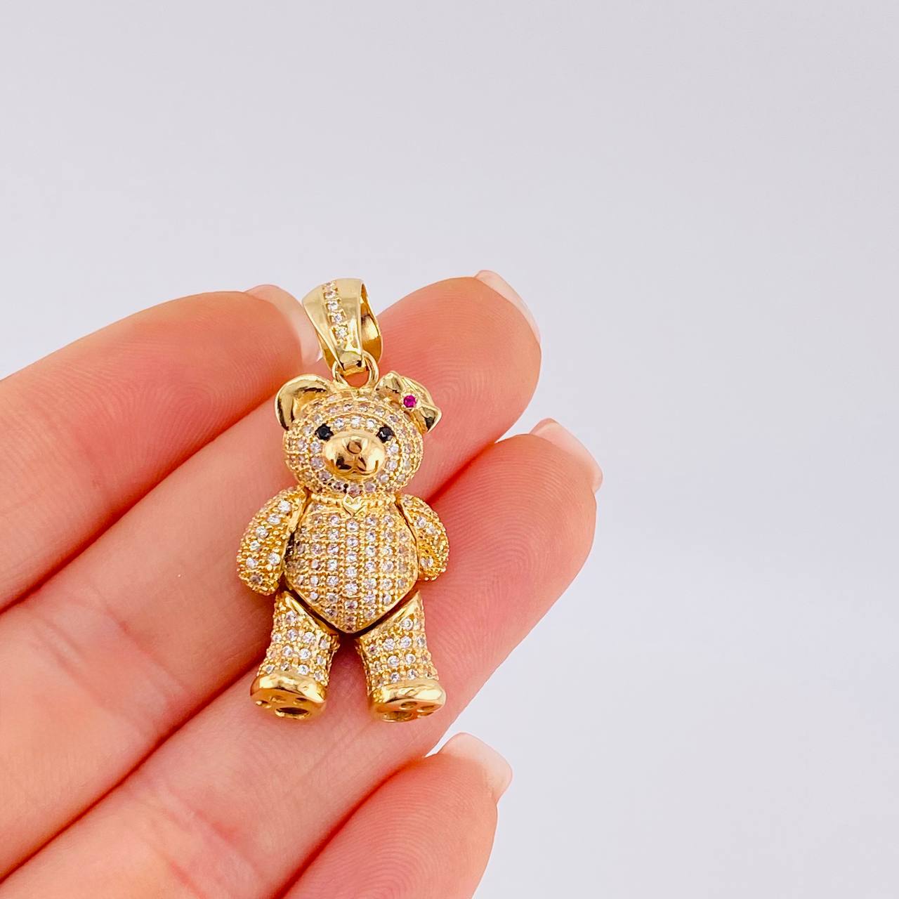 Pendant Articulated Bear 8.85 g / 1 1/2 in Yellow Gold 18K