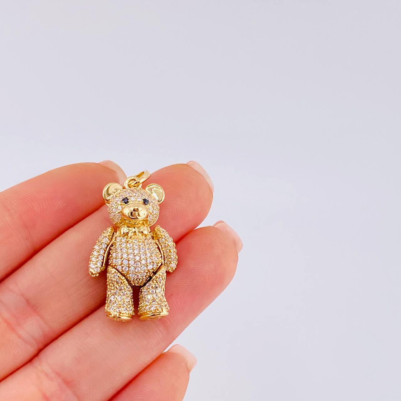 Pendant Articulated Bear 8.4 g / 1 1/2 in Yellow Gold 18K