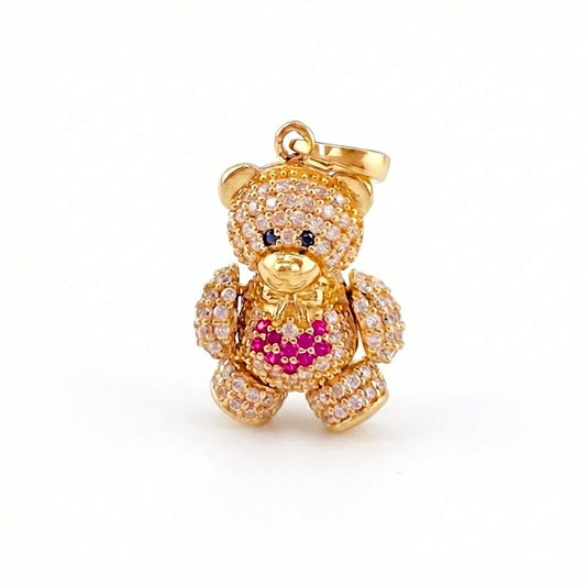 Dije Oso Articulado Corazón 4.55 g / 1 in Oro Amarillo 18K