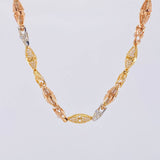 Chain Rustic Dubai Spiral 58.05 g / 25 1/2 in / 6 mm Three-Tone 18K