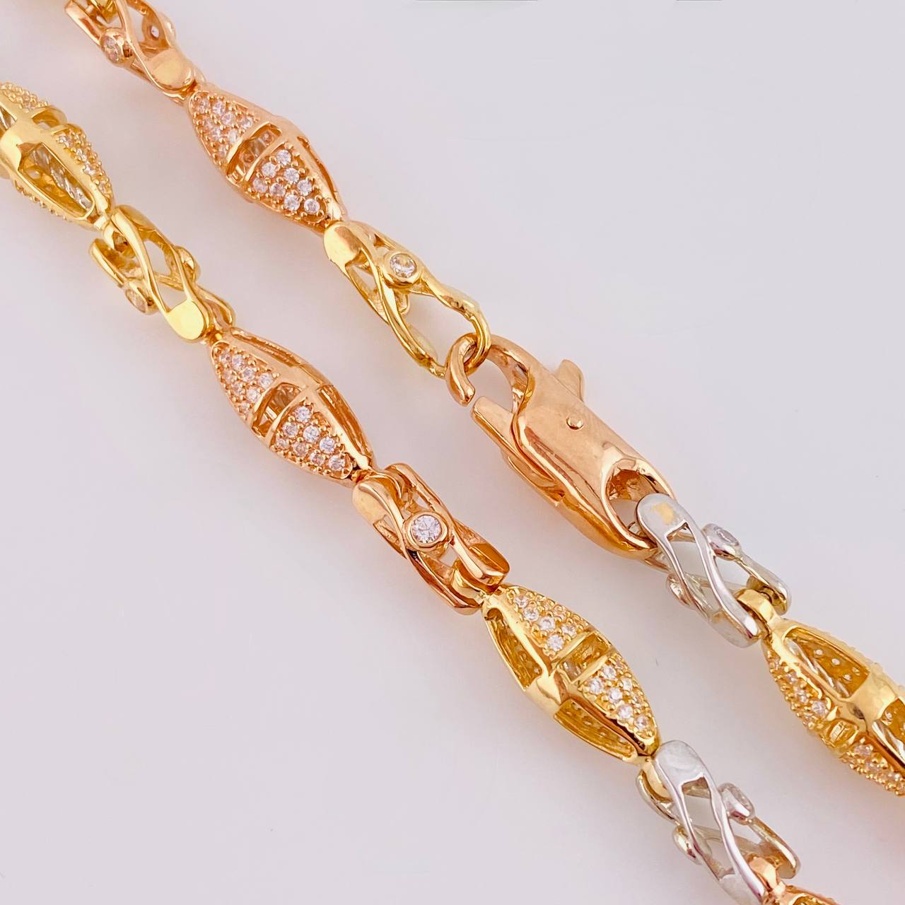 Chain Rustic Dubai Spiral 58.05 g / 25 1/2 in / 6 mm Three-Tone 18K