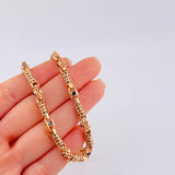 Chain Rustic Rhombic Cylinders 63.8 g / 25 1/2 in / 5.5 mm Rose Gold 18K