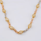 Rustic Chain Spiral Majal 43 g / 25 1/2 in / 6.6 mm Three Golds 18K