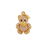 Dije Oso Articulado 2.55 g / 3/4 in Oro Amarillo 18K