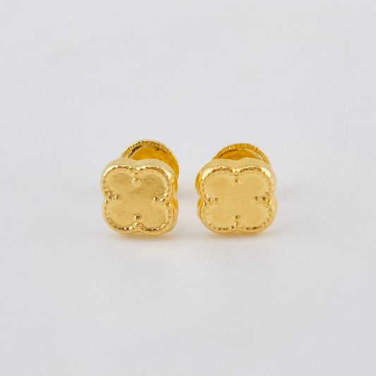 Topos Trebol Liso 0.5 g / in / 6,5 mm Oro Amarillo 18K