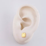 Topos Trebol Liso 0.5 g / in / 6,5 mm Oro Amarillo 18K