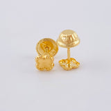 Topos Trebol Liso 0.4 g / in / 4,4 mm Oro Amarillo 18K