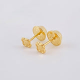 Topos Trebol Liso 0.35 g / in / 3,6 mm Oro Amarillo 18K