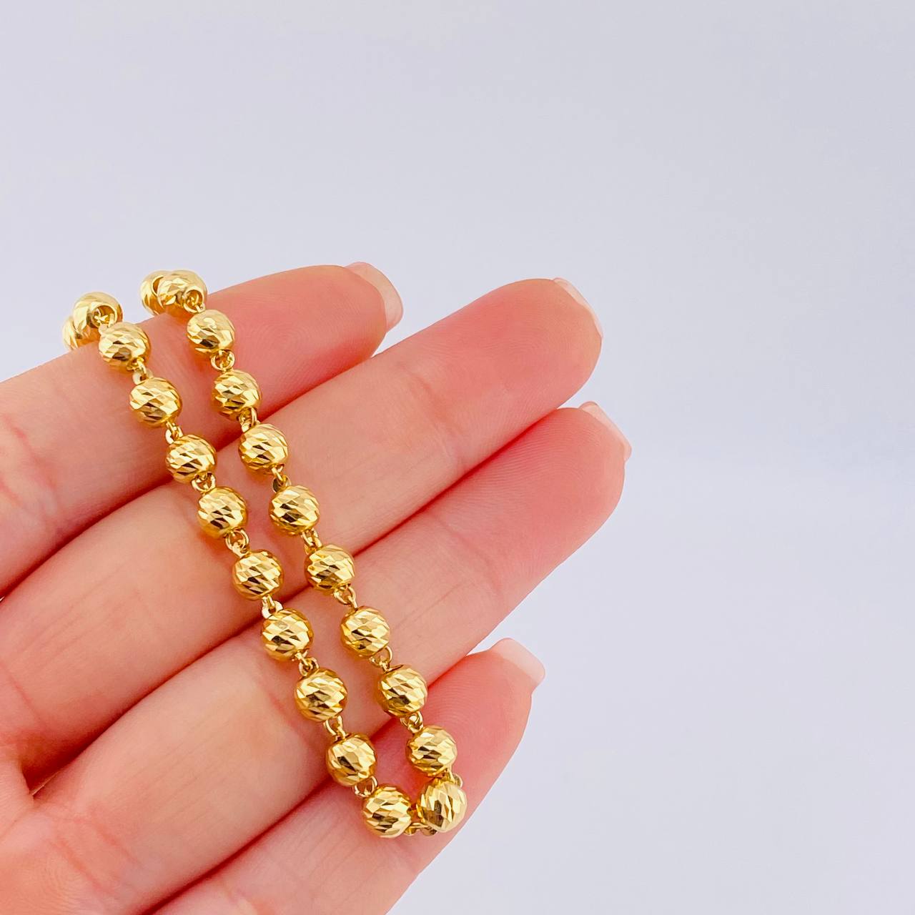 Diamond Cut Military Bracelet 6.35 g / 7 1/2 in / 5.05 mm 18K Yellow Gold