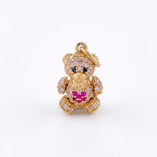Dije Oso Articulado Corazón 2.65 g / 3/4 in Oro Amarillo 18K