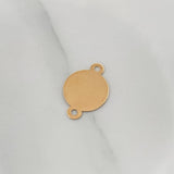 Herraje Placa Circular 0.5gr / 3/4 in / Oro Amarillo 18K &