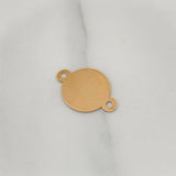 Herraje Placa Circular 0.5gr / 3/4 in / Oro Amarillo 18K &