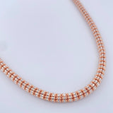 Cadena Ice 35.25gr / 26 1/4 in / Dos Oros Blanco Rosa +4 14K Italy $