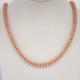 Cadena Ice 35.25gr / 26 1/4 in / Dos Oros Blanco Rosa +4 14K Italy $