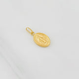 Pendant Miraculous Virgin 0.55g / 3/4 in Yellow Gold 18K