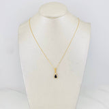 Set Cadena Veneciana + Dije Halo Lágrima / 1.9g / 16 in Oro Amarillo 18K