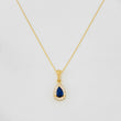 Set Cadena Veneciana + Dije Halo Lágrima / 1.95g / 16 in Oro Amarillo 18K