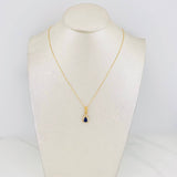 Set Cadena Veneciana + Dije Halo Lágrima / 1.95g / 16 in Oro Amarillo 18K