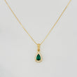 Set Cadena Veneciana + Dije Halo Lágrima / 1.95g / 16 in Oro Amarillo 18K