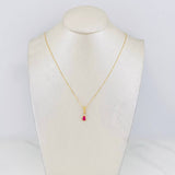 Set Cadena Veneciana + Dije Halo Lágrima / 1.95g / 16 in Oro Amarillo 18K