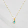 Set Cadena Veneciana + Dije Halo Lágrima / 1.6g / 16 in Oro Amarillo 18K
