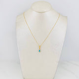 Set Cadena Veneciana + Dije Halo Lágrima / 1.6g / 16 in Oro Amarillo 18K