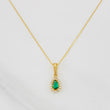Set Cadena Veneciana + Dije Halo Lágrima / 1.5g / 16 in Oro Amarillo 18K