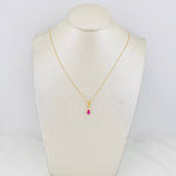 Set Cadena Veneciana + Dije Lágrima / 1.55g / 16 in Oro Amarillo 18K